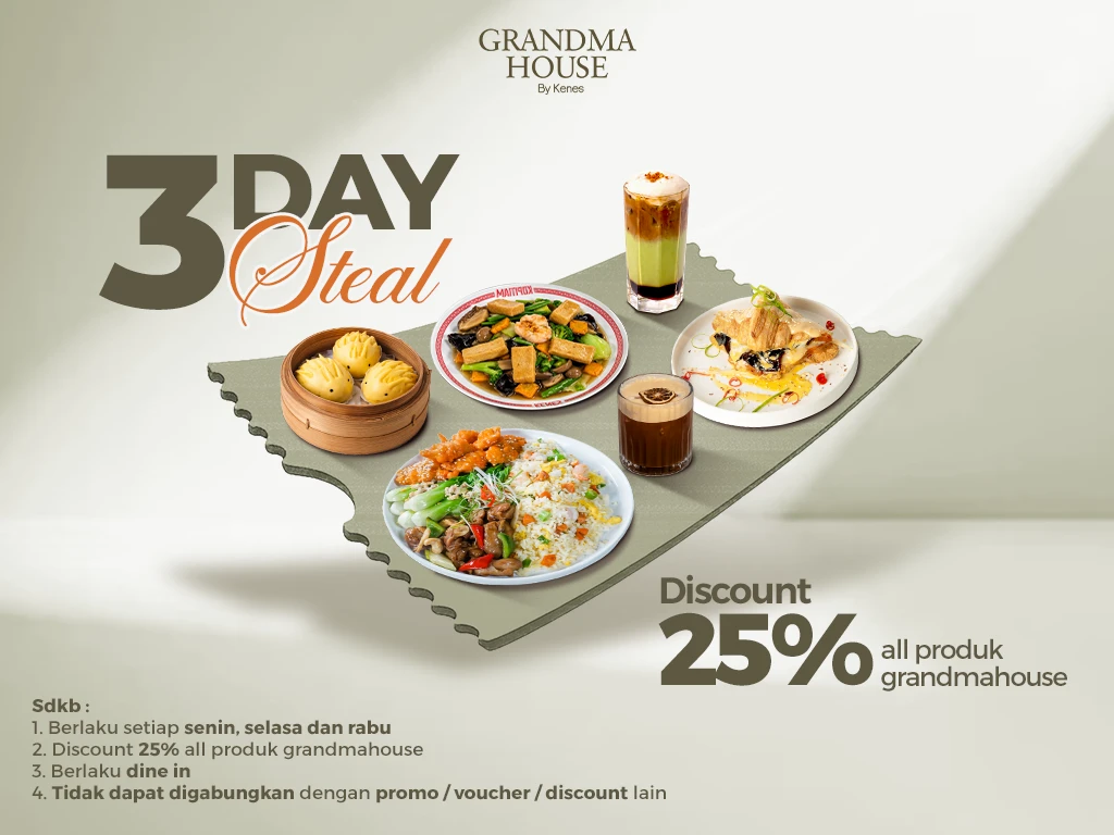 GRANDMAHOUSE | 3 DAY STEAL MONDAY, TUESDAY & WEDNESDAY