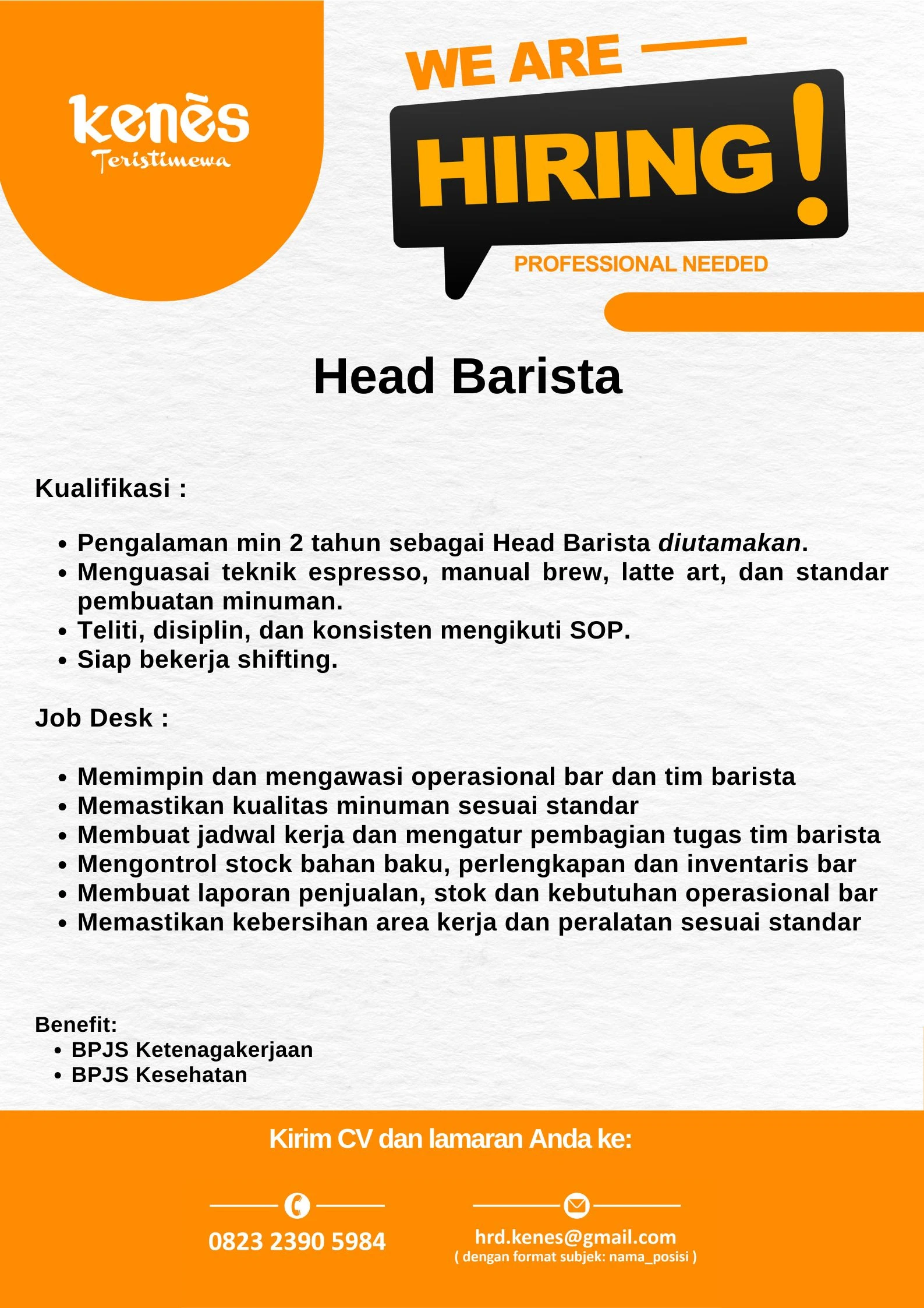 Head Barista